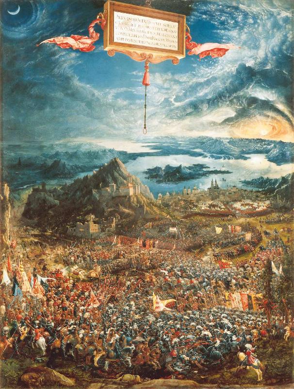 Albrecht Altdorfer Battle of Alexander at Issus oil painting picture